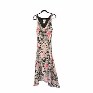 Ice Black and Pink Sheath Dress Sleeveless Scoop Neck